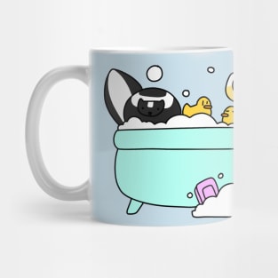 Skunk and Cat Bath Time Mug